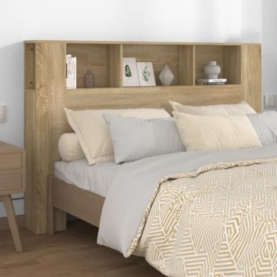 vidaXL Armoire de tête de lit Chêne sonoma 160x18,5x104,5 cm 811937