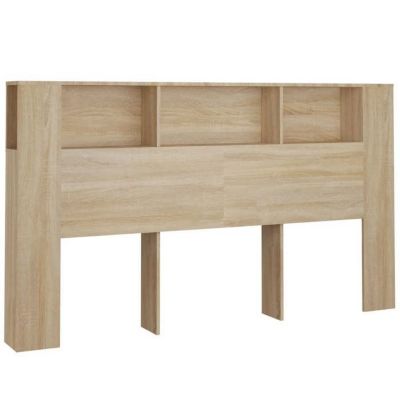 vidaXL Armoire de Tête de Lit Murale Meuble de Chambre à Coucher Tête de Lit avec Rangement Accessoire de Lit Intérieur 811946