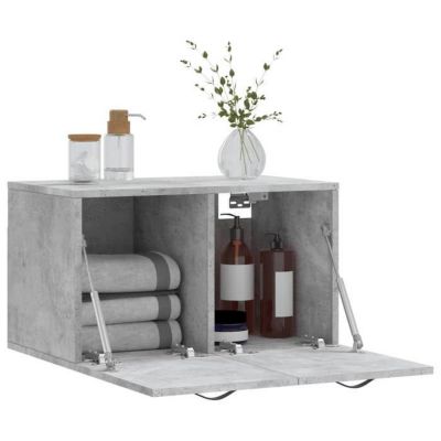 vidaXL Armoire murale Gris béton 60x36,5x35 cm Bois d'ingénierie 830016