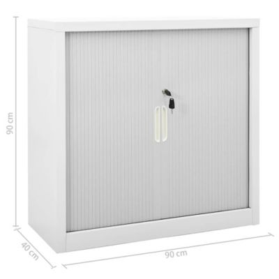 vidaXL Armoire à portes coulissantes Gris 90x40x90 cm Acier