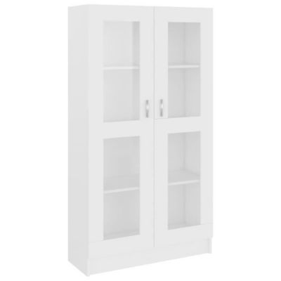 VidaXL Armoire à vitrine Blanc 82,5x30,5x150 cm Bois d'ingénierie 802759