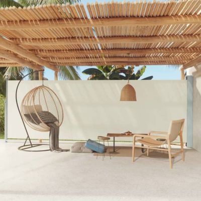 vidaXL Auvent latéral rétractable de patio 180x600 cm Crème 317965
