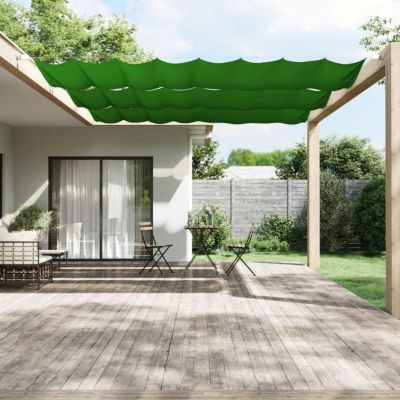 vidaXL Auvent Vertical Ecran de Protection Ecran d'Intimité de Balcon Auvent de Patio Jardin Extérieur Vert Clair 140x600 cm 14831