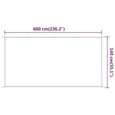 vidaXL Auvent Vertical Ecran de Protection Ecran d'Intimité de Balcon Auvent de Patio Jardin Extérieur Vert Clair 140x600 cm 14831