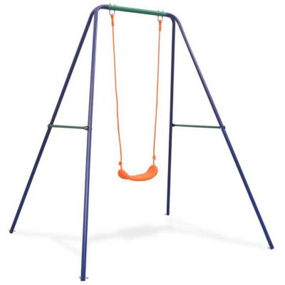vidaXL Balançoire Simple Orange Aire de Jeux Portique Balancelle pour Enfant 91361