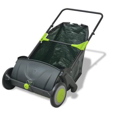 VIDAXL - Balayeuse a gazon - 103 litres - Corps PP - Cadre acier