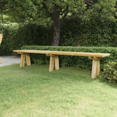 vidaXL Banc de jardin 220 cm Bois de pin massif imprégné