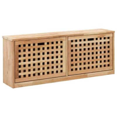 vidaXL Banc de rangement de chaussures 94x20x38cm Bois massif de noyer 247599