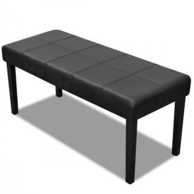 vidaXL Banc en cuir synthétique de haute qualité Noir