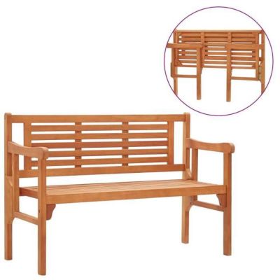 vidaXL Banc pliable de jardin 120 cm Bois d'eucalyptus solide