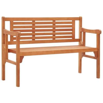 vidaXL Banc pliable de jardin 120 cm Bois d'eucalyptus solide