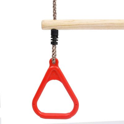 VIDAXL - Barre de trapeze avec anneau - pin massif - multicolore - 58 cm