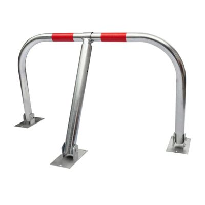 VIDAXL - Barriere de stationnement - Acier galvanise - Cadenas inclus - Rabattable