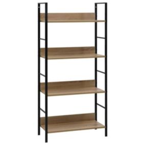 vidaXL Bibliothèque à 4 niveaux Chêne 60x27,6x124,5 cm Aggloméré