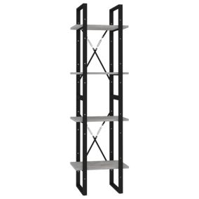 VidaXL Bibliothèque à 4 niveaux Gris béton 40x30x140 cm Aggloméré