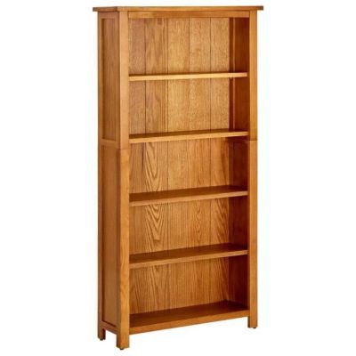 VidaXL Bibliothèque à 5 étagères 70x22x140 cm Bois de chêne massif