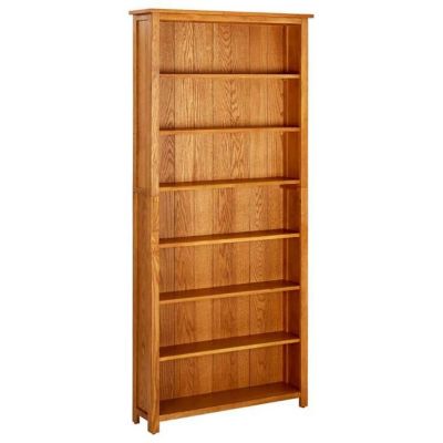 VidaXL Bibliothèque à 7 niveaux 90x22,5x200 cm Bois de chêne massif