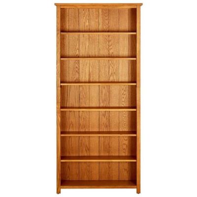 VidaXL Bibliothèque à 7 niveaux 90x22,5x200 cm Bois de chêne massif