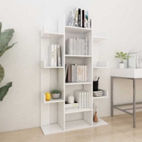 VidaXL Bibliothèque Blanc 86x25,5x140 cm Aggloméré