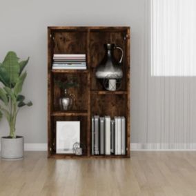 VidaXL Bibliothèque-Buffet chêne fumé 50x25x80 cm bois d'ingénierie 826611