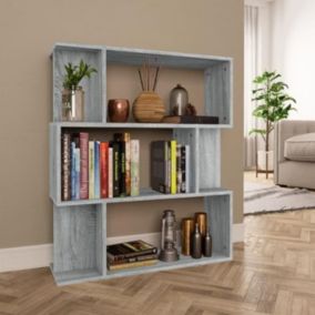 VidaXL Bibliothèque-Cloison Sonoma gris 80x24x96 cm Bois d'ingénierie 815244
