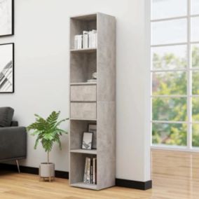 VidaXL Bibliothèque Gris béton 36x30x171 cm Bois d'ingénierie 802871