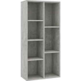 VidaXL Bibliothèque Gris béton 50x25x106 cm Aggloméré