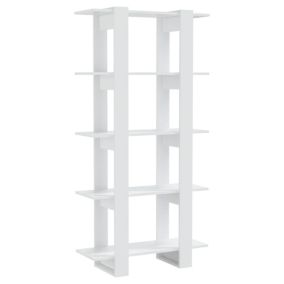 VidaXL Bibliothèque-Séparateur de pièce Blanc brillant 80x30x160 cm