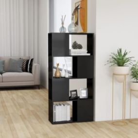 VidaXL Bibliothèque-Séparateur de pièce Gris brillant 60x24x124,5 cm