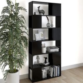 VidaXL Bibliothèque-Séparateur de pièce Noir 80x24x186 cm Aggloméré