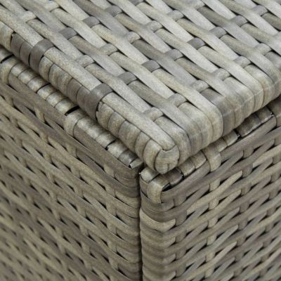 vidaXL Boîte de rangement de jardin résine tressée 180x90x70 cm gris 46479