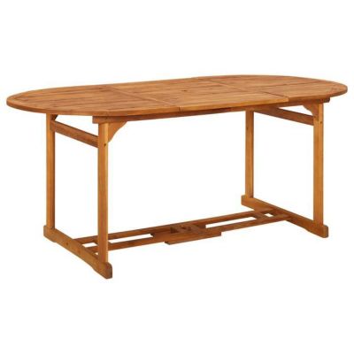 vidaXL Bois d'Acacia Massif Table à Dîner de Jardin Table de Salle à Manger d'Extérieur Meuble à Dîner de Terrasse Patio 315948