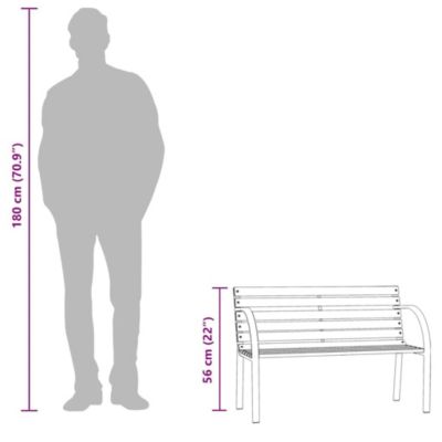 vidaXL Bois de Pin Chinois Banc de Jardin pour Enfants Meuble d'Extérieur Banc de Patio Meuble de Jardin Banc de Terrasse 317119