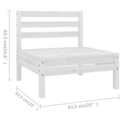 vidaXL Bois de Pin Massif Salon de Jardin 5 pcs Mobilier de Patio Ensemble de Meubles d'Extérieur Meubles de Terrasse 3082658