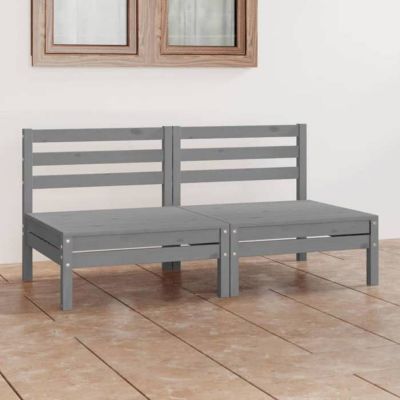 vidaXL Bois de Pin Solide Canapé à 2 Places de Jardin Canapé de Terrasse Canapé d'Extérieur Meuble de Patio Meuble 3082374