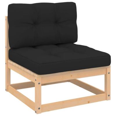 vidaXL Bois de Pin Solide Salon de Jardin 4 pcs avec Coussins Ensemble de Meubles d'Extérieur Meubles de Terrasse Mobilier 3083742