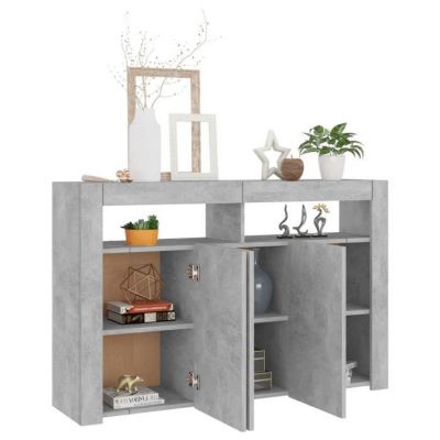 VidaXL Buffet Rangement Noir Avec Tiroir Et 3 Portes - Meuble Salon Salle à Manger - Design Moderne Et Fonctionnel