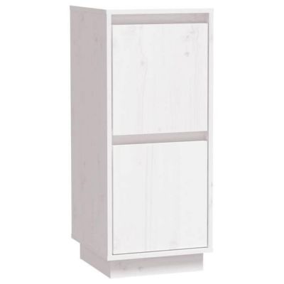 vidaXL Buffet Blanc 31,5x34x75 cm Bois massif de pin