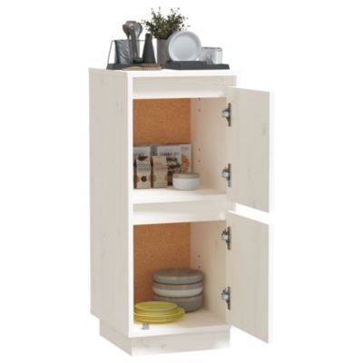 vidaXL Buffet Blanc 31,5x34x75 cm Bois massif de pin