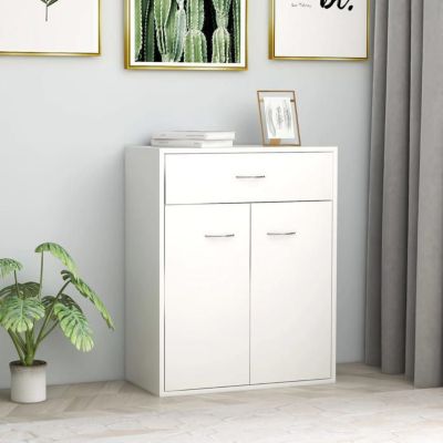vidaXL Buffet Blanc 60 x 30 x 75 cm Aggloméré