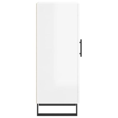 vidaXL Buffet Blanc brillant 34,5x34x90 cm Bois d'ingénierie 830470