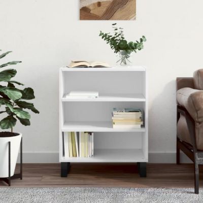 vidaXL Buffet blanc brillant 57x35x70 cm bois d'ingénierie 827142