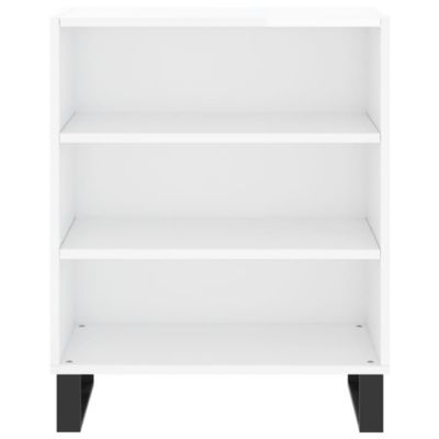 vidaXL Buffet blanc brillant 57x35x70 cm bois d'ingénierie 827142