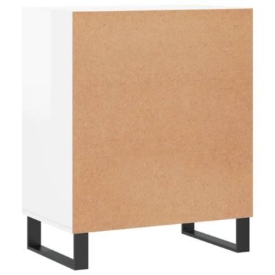 vidaXL Buffet blanc brillant 57x35x70 cm bois d'ingénierie 827142