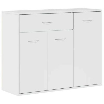 vidaXL Buffet Blanc brillant 88x30x70 cm Aggloméré