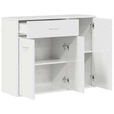 vidaXL Buffet Blanc brillant 88x30x70 cm Aggloméré