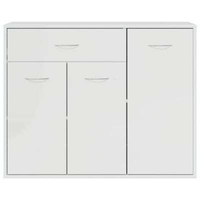 vidaXL Buffet Blanc brillant 88x30x70 cm Aggloméré