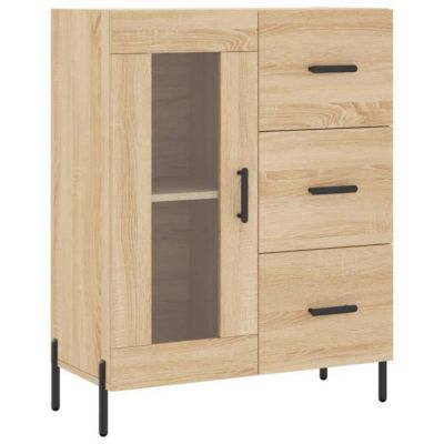 vidaXL Buffet chêne sonoma 69,5x34x90 cm bois d'ingénierie 828055