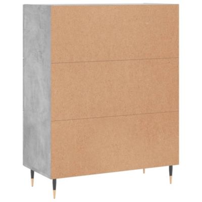 vidaXL Buffet gris béton 69,5x34x90 cm bois d'ingénierie 828024