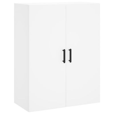 vidaXL Buffet haut Blanc 69,5x34x180 cm Bois d'ingénierie 3195739